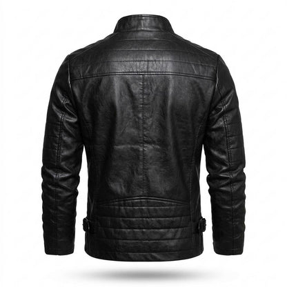 Lederjacken Outlet24 - Vekin | Tailliert Gesteppt Lederjacke Herren