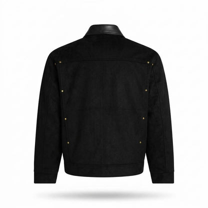 Lederjacken Outlet24 - Loben | Nietenbesetzt Strukturiert Jacke Herren