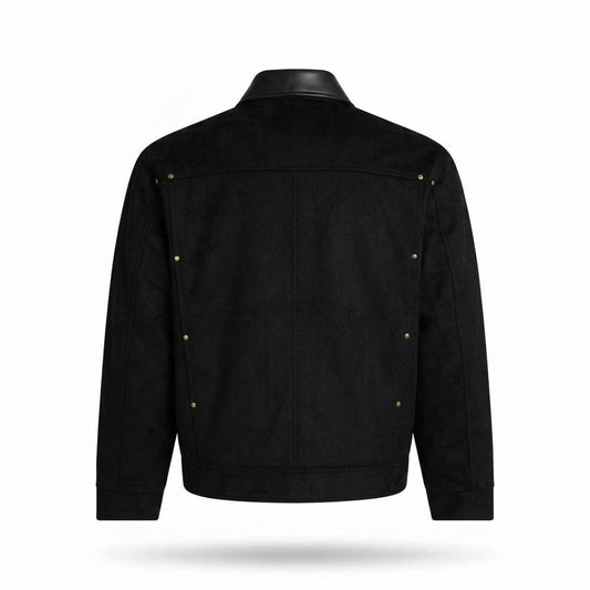 Lederjacken Outlet24 - Loben | Nietenbesetzt Strukturiert Jacke Herren