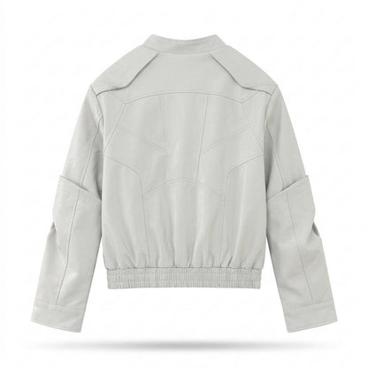Lederjacken Outlet24 - Notat | Strukturierte Hochgeschlossene Lederjacke Unisex