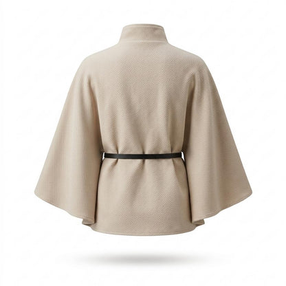 Lederjacken Outlet24 - Yepav | Hochgeschlossener Gerippter Mantel Damen