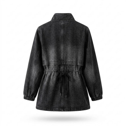 Lederjacken Outlet24 - Yudod | Taillierbare Langärmlige Jacke Damen