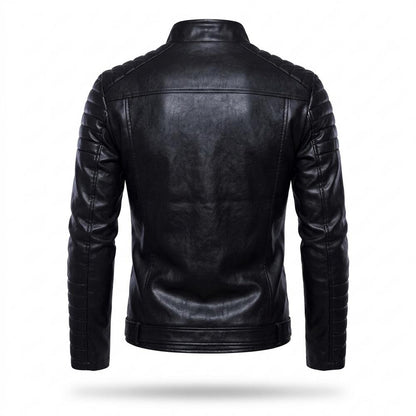 Lederjacken Outlet24 - Zutat | Asymmetrisch Gesteppt Lederjacke Herren