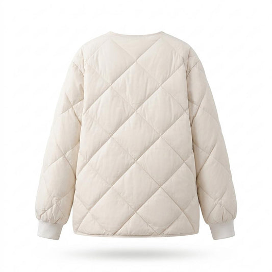 Lederjacken Outlet24 - Zinam | Gesteppt Kragenlos Jacke Damen
