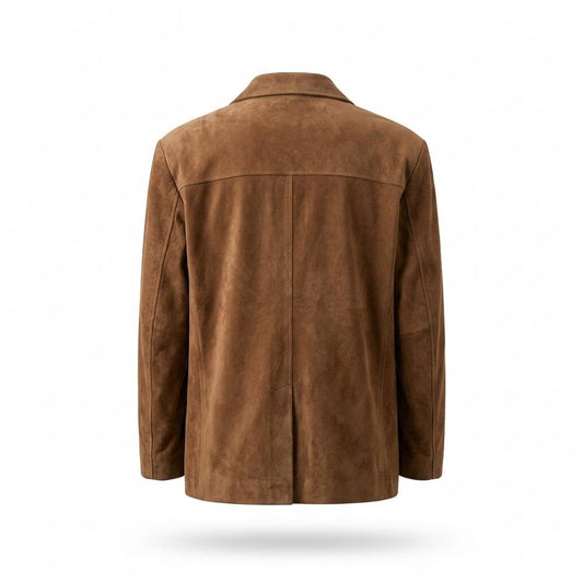 Lederjacken Outlet24 - Vopod | Oversized Geknöpft Wildleder-Jacke Damen
