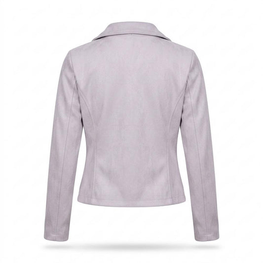 Lederjacken Outlet24 - Dasiv | Tailliert Asymmetrisch Wildleder-Jacke Damen