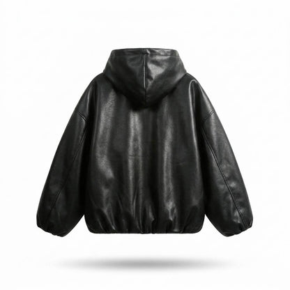 Lederjacken Outlet24 - Duror | Gefüttert Oversize Lederjacke Unisex
