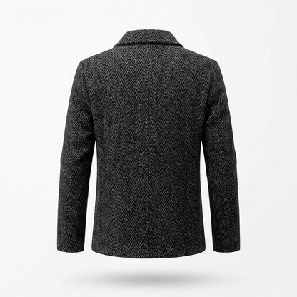 Lederjacken Outlet24 - Ralav | Fischgratgemustert Gefüttert Jacke Herren