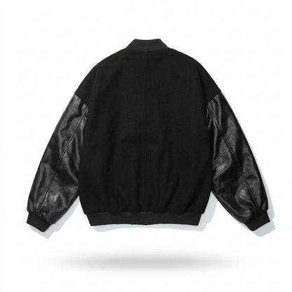 Lederjacken Outlet24 - Menis | Geknöpft Kontrastärmlig Jacke Herren