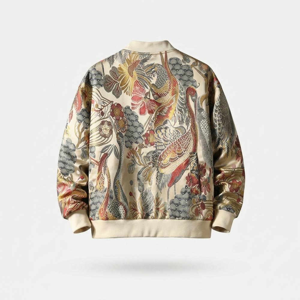 Lederjacken Outlet24 - Lumiv | Bestickte Gemusterte Jacke Unisex