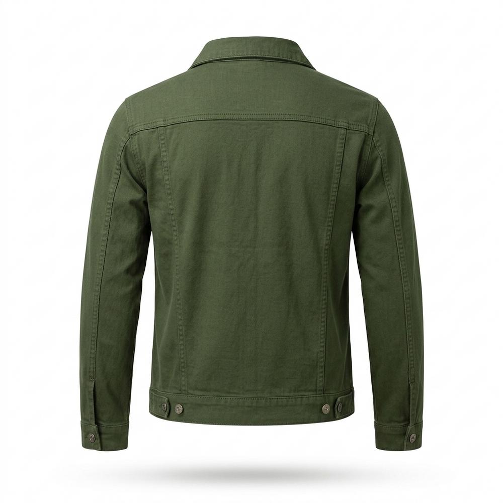 Lederjacken Outlet24 - Yemav | Geknöpfte Unifarbene Jacke Herren
