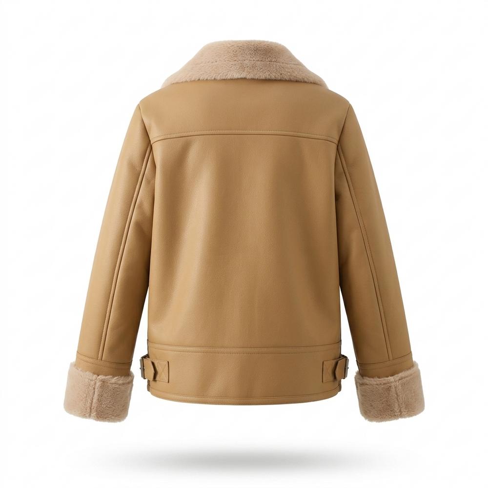 Lederjacken Outlet24 - Cekov | Gefüttert Asymmetrisch Lederjacke Damen
