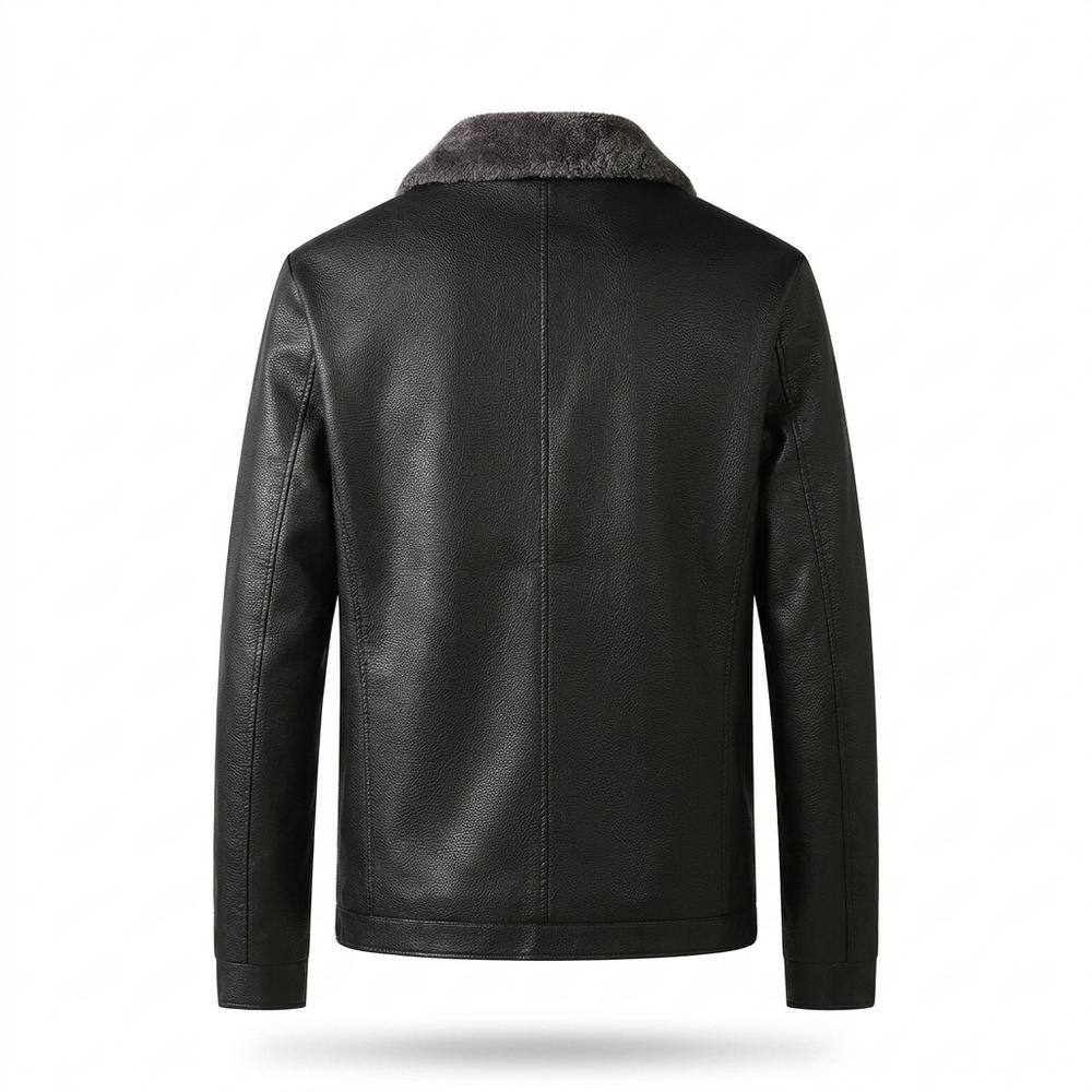Lederjacken Outlet24 - Cozun | Gefüttert Strukturiert Lederjacke Herren
