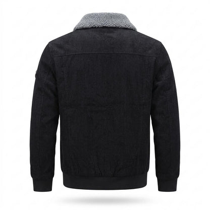 Lederjacken Outlet24 - Sitat | Gefütterte Gerippte Jacke Herren