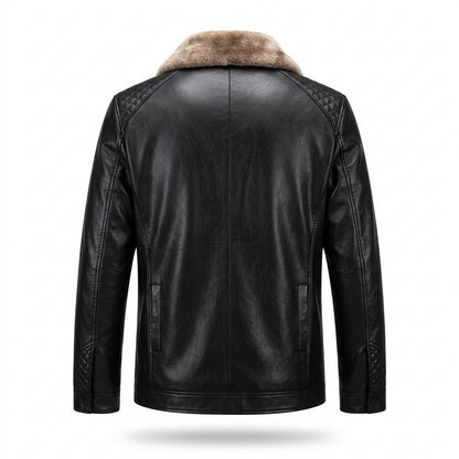 Lederjacken Outlet24 - Vilit | Gefüttert Warm Lederjacke Herren