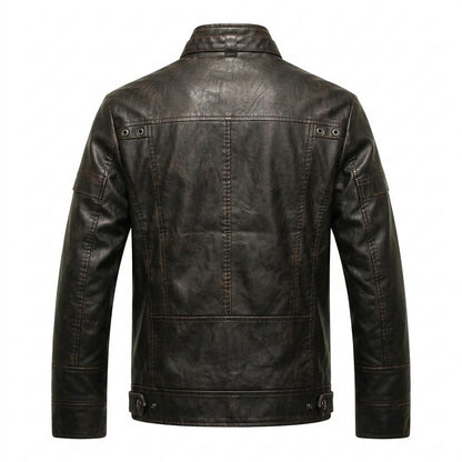 Lederjacken Outlet24 - Lonim | Tailliert Gesteppt Lederjacke Herren