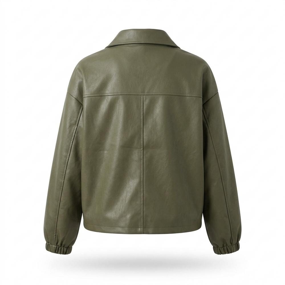Lederjacken Outlet24 - Nihil | Kurze Kastige Lederjacke Damen
