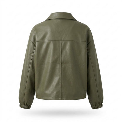 Lederjacken Outlet24 - Nihil | Kurze Kastige Lederjacke Damen