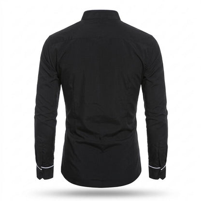 Lederjacken Outlet24 - Eavis | Tailliert Gepaspelt Lederjacke Herren