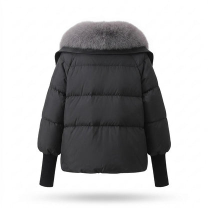 Lederjacken Outlet24 - Doram | Gefüttert Pelzbesetzt Jacke Damen