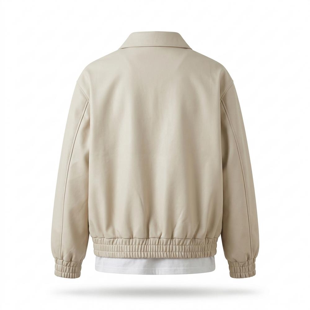 Lederjacken Outlet24 - Zonav | Gefütterte Kentkragen Lederjacke Herren