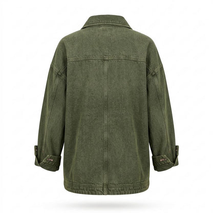 Lederjacken Outlet24 - Suvin | Kastig Geschnittene Baumwoll Jacke Damen