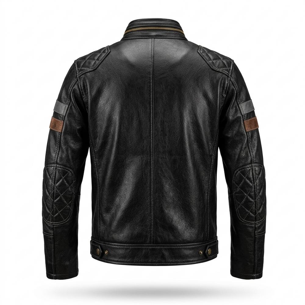 Lederjacken Outlet24 - Kosil | Gesteppte Genarbte Lederjacke Herren