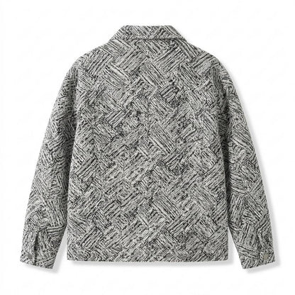 Lederjacken Outlet24 - Yikak | Gemusterte Gerade Geschnittene Jacke Unisex