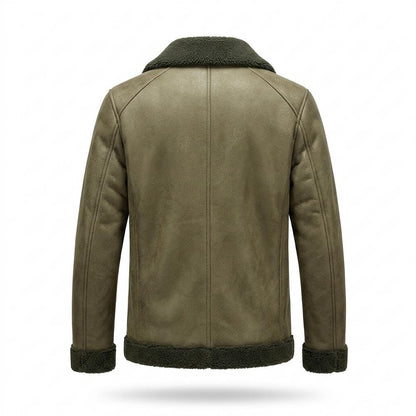 Lederjacken Outlet24 - Aivon | Gefüttert Geknöpft Wildleder-Jacke Herren