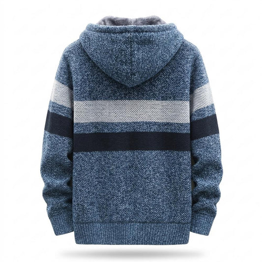 Lederjacken Outlet24 - Cukiv | Gefüttert Gestreift Strickjacke Herren