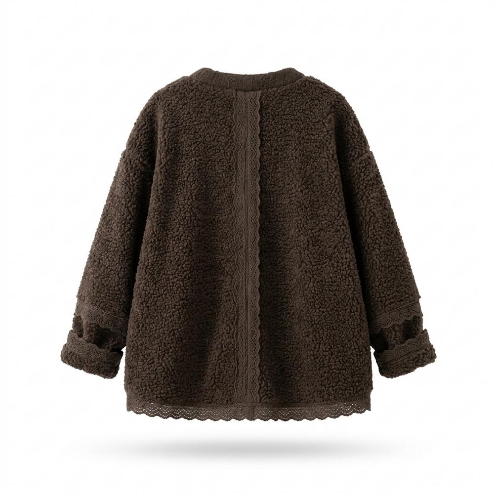 Lederjacken Outlet24 - Lubok | Strukturiert Kragenlos Jacke Damen
