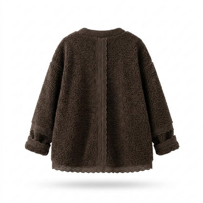 Lederjacken Outlet24 - Lubok | Strukturiert Kragenlos Jacke Damen