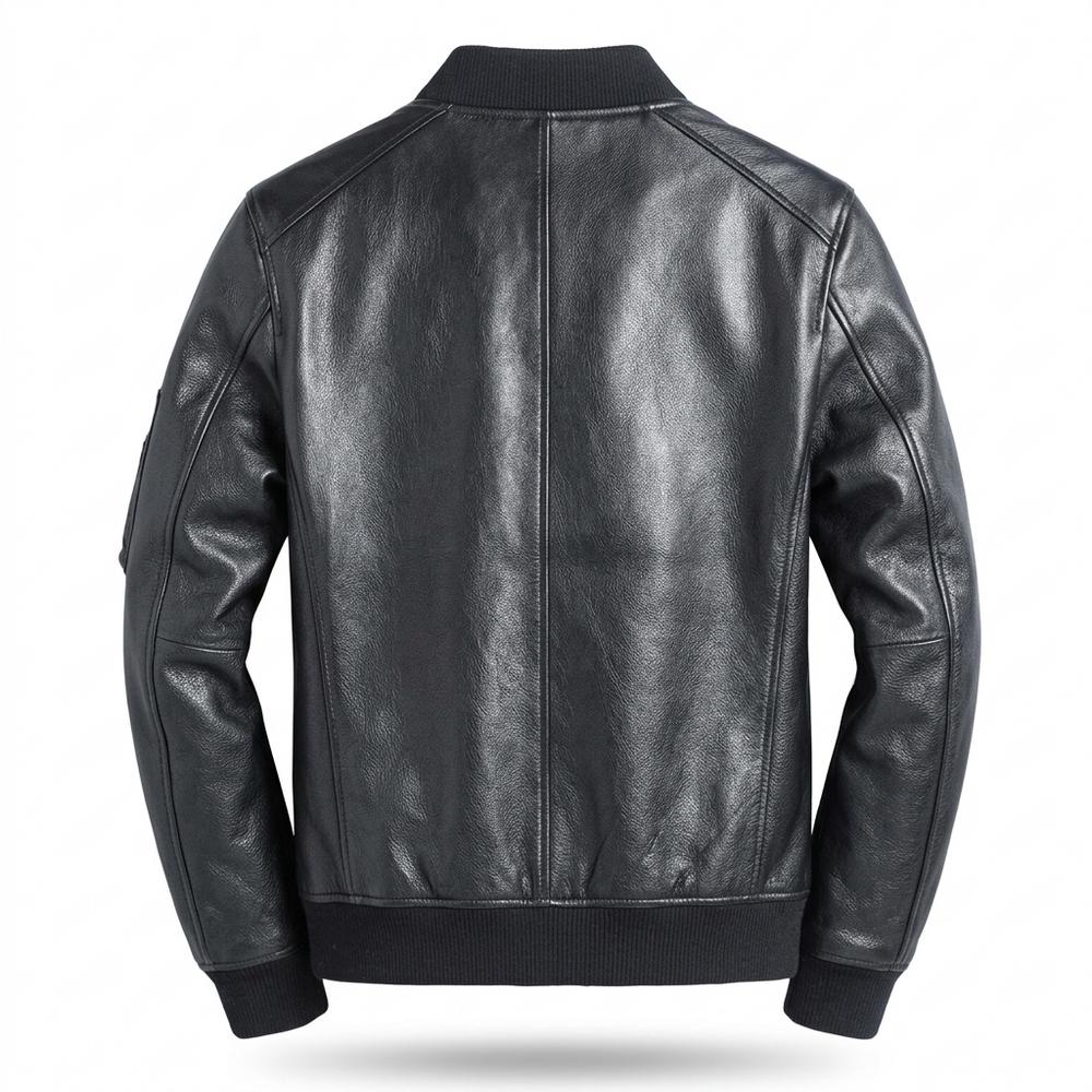 Lederjacken Outlet24 - Risol | Gesteppt Gefüttert Lederjacke Herren