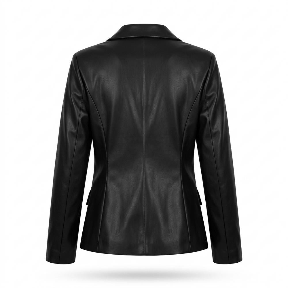 Lederjacken Outlet24 - Ditem | Zweireihig Tailliert Lederjacke Damen