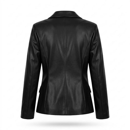 Lederjacken Outlet24 - Ditem | Zweireihig Tailliert Lederjacke Damen