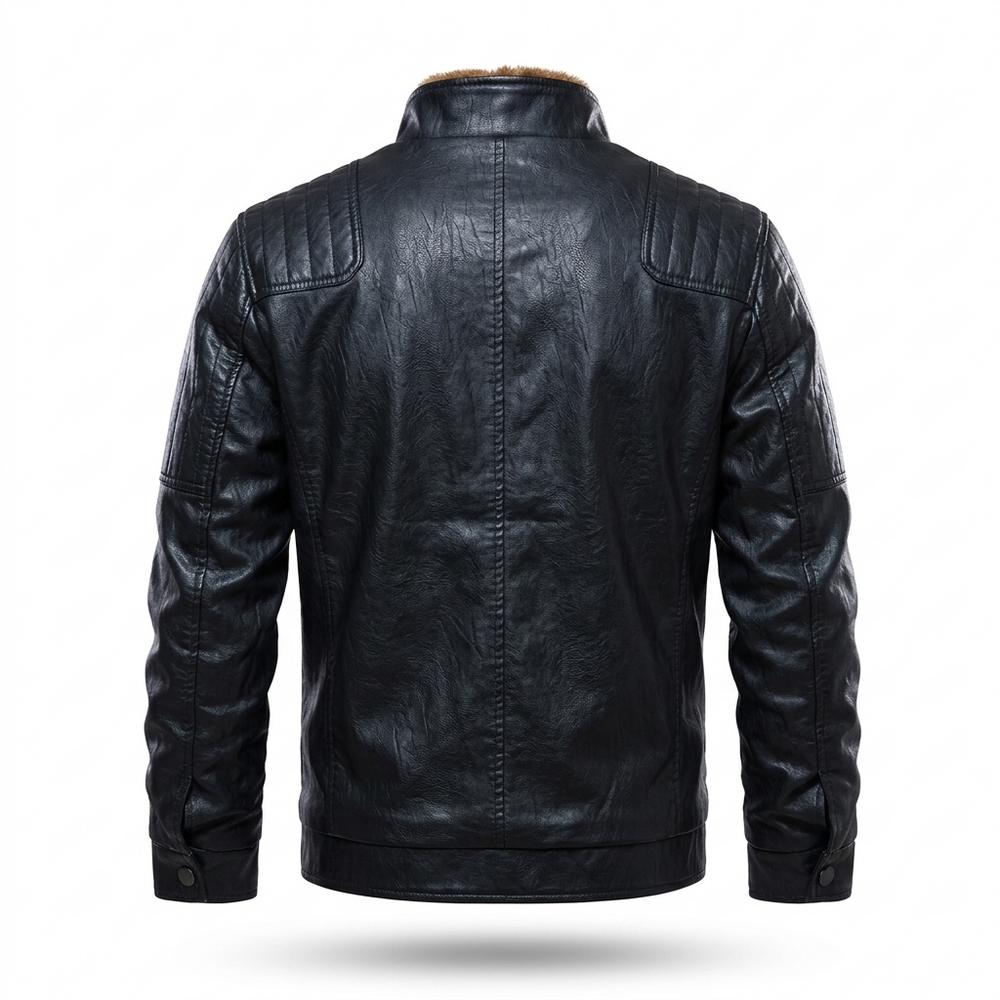 Lederjacken Outlet24 - Kofiv | Gefütterte Gesteppte Lederjacke Herren