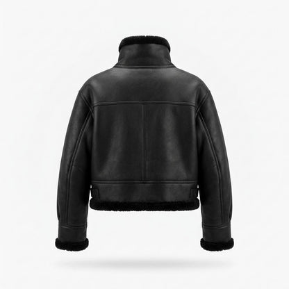 Lederjacken Outlet24 - Yupus | Gefütterte Gekürzte Lederjacke Unisex
