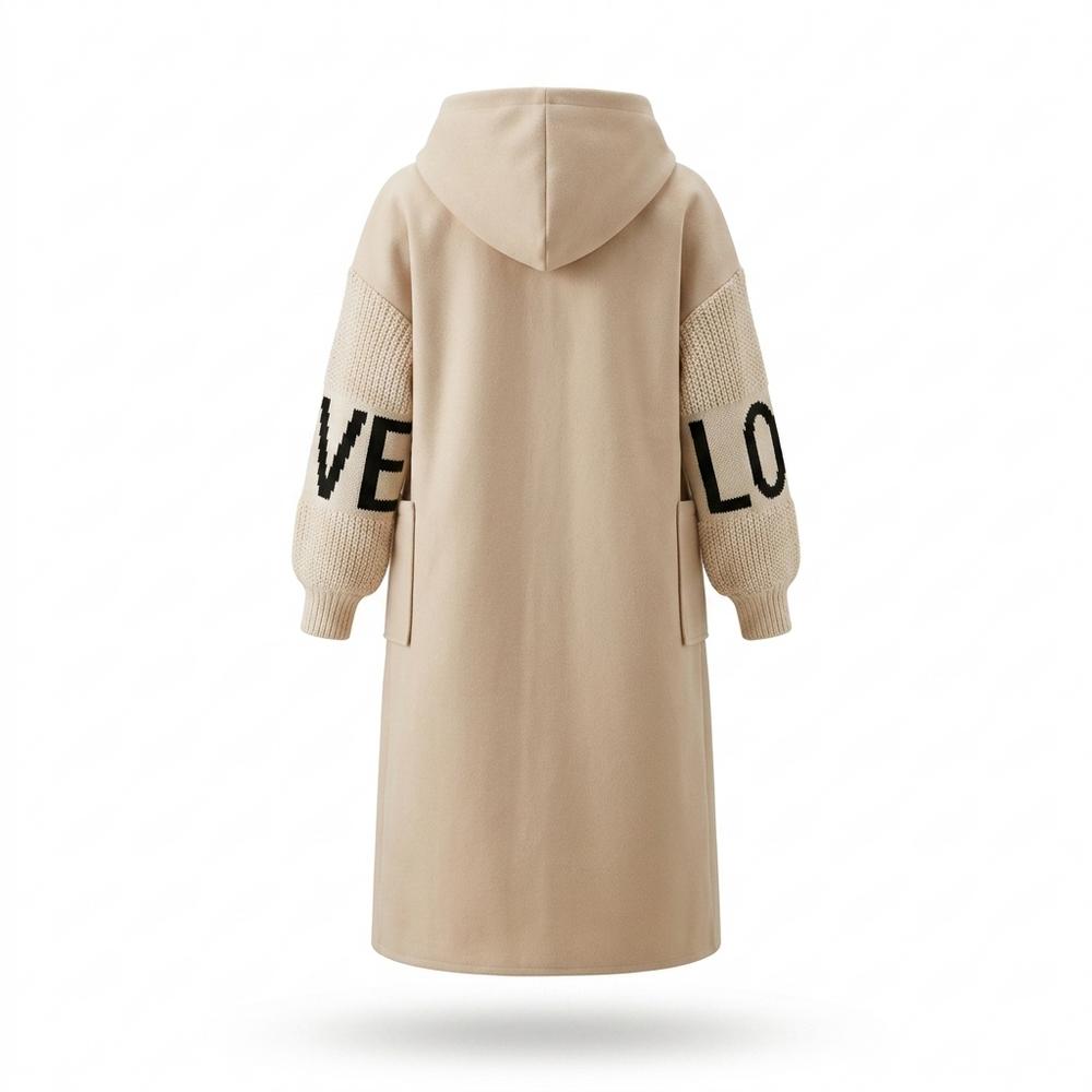 Lederjacken Outlet24 - Kekum | Kombinierter Langer Mantel Damen