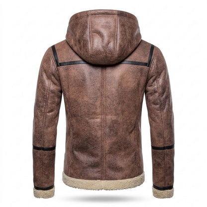 Lederjacken Outlet24 - Mater | Gefüttert Strukturiert Lederjacke Herren