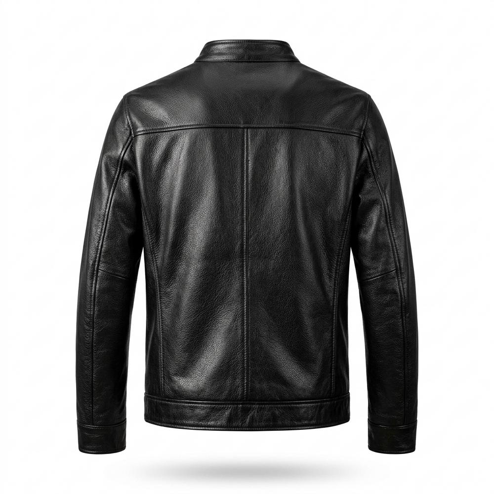Lederjacken Outlet24 - Vibar | Gekörnte Gefütterte Lederjacke Herren