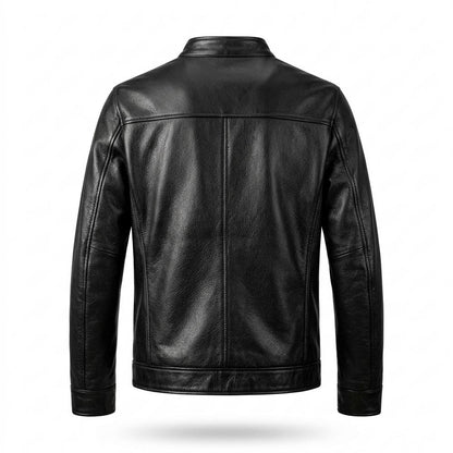 Lederjacken Outlet24 - Vibar | Gekörnte Gefütterte Lederjacke Herren