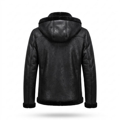 Lederjacken Outlet24 - Sozur | Gefütterte Texturierte Lederjacke Herren