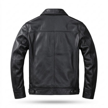 Lederjacken Outlet24 - Aovur | Reißverschluss Gefütterte Lederjacke Herren