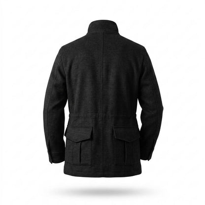 Lederjacken Outlet24 - Eeniv | Hochschlossen Velourartig Wildleder-Jacke Herren