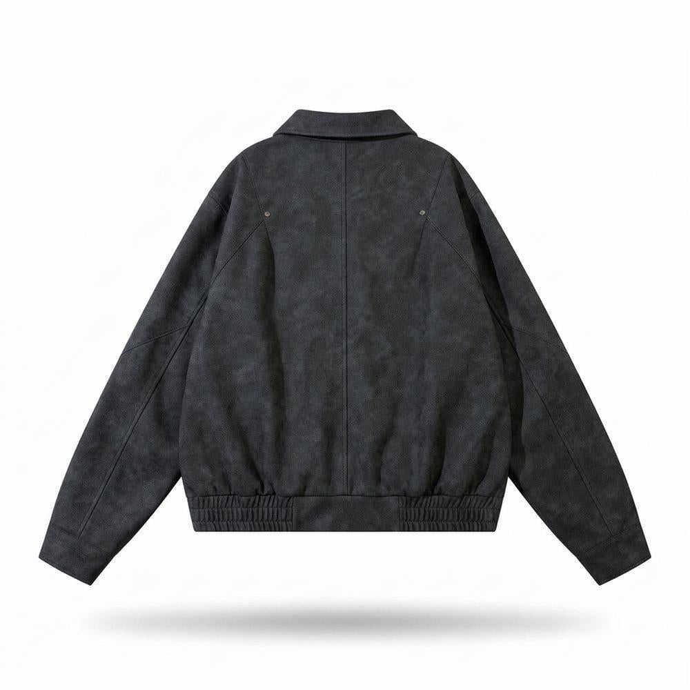 Lederjacken Outlet24 - Dalan | Velourartig Hochschließend Wildleder-Jacke Unisex