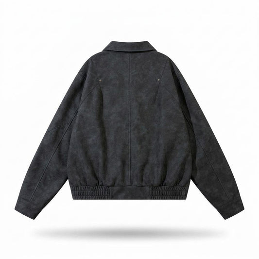 Lederjacken Outlet24 - Dalan | Velourartig Hochschließend Wildleder-Jacke Unisex