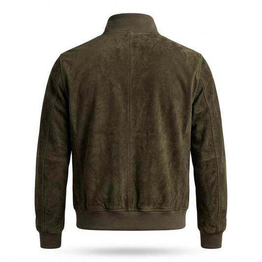 Lederjacken Outlet24 - Zidov | Geknöpft Rauledern Wildleder-Jacke Herren