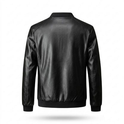 Lederjacken Outlet24 - Cetus | Glatte Gefütterte Lederjacke Herren
