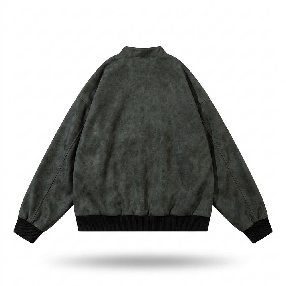 Lederjacken Outlet24 - Yolun | Bestickt Kastig Wildleder-Jacke Unisex