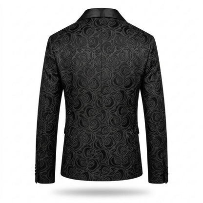 Lederjacken Outlet24 - Ridas | Floral Schalkragen Anzug Herren